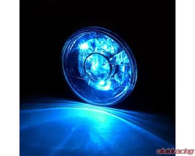 Spec-D Universal 7" Round H4 Projector Headlights (Matte Black Housing/Clear Lens) - LHP-7RNDJM