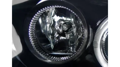 Spec-D Halo Projector Headlights (Glossy Black Housing/Smoked Lens) Volkswagen Beetle 1998-2005                                     - LHP-BEE98G-TM - Image 3