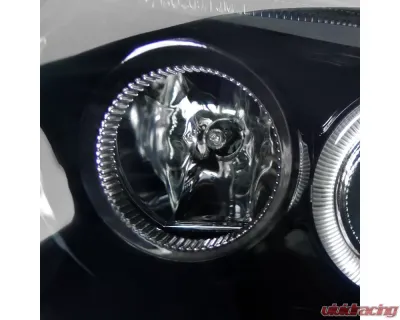 Spec-D Halo Projector Headlights (Glossy Black Housing/Smoked Lens) Volkswagen Beetle 1998-2005 - LHP-BEE98G-TM