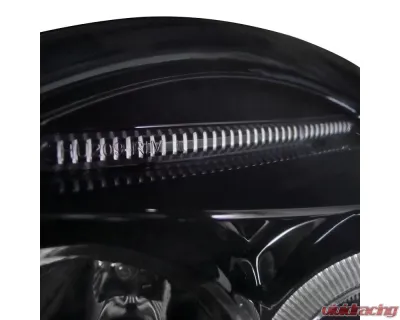 Spec-D Halo Projector Headlights (Glossy Black Housing/Smoked Lens) Volkswagen Beetle 1998-2005 - LHP-BEE98G-TM