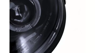 Spec-D Halo Projector Headlights (Glossy Black Housing/Smoked Lens) Volkswagen Beetle 1998-2005                                     - LHP-BEE98G-TM - Image 6