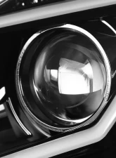 Spec-D LED Bar Projector Headlights w/ LED Turn Signal Lights (Jet Black Housing/Clear Lens) Mercedes-Benz W203 C-Class 2001-2007                                     - LHP-BW20301BK-TM - Image 5