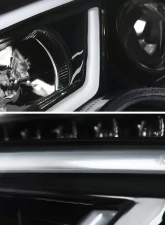 Spec-D LED Bar Projector Headlights w/ LED Turn Signal Lights (Jet Black Housing/Clear Lens) Mercedes-Benz W203 C-Class 2001-2007                                     - LHP-BW20301BK-TM - Image 6