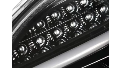 Spec-D LED Bar Projector Headlights w/ LED Turn Signal Lights (Jet Black Housing/Clear Lens) Mercedes-Benz W203 C-Class 2001-2007                                     - LHP-BW20301BK-TM - Image 7