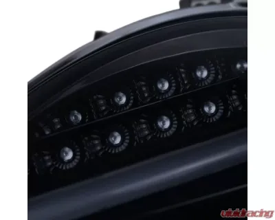 Spec-D Projector Headlights w/ LED Bar & Turn Signal Lights (Glossy Black Housing/Smoke Lens) Mercedes Benz W203 2001-2007 - LHP-BW20301G-TM