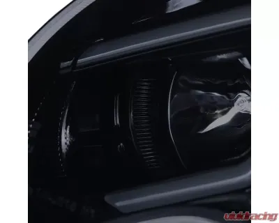 Spec-D Projector Headlights w/ LED Bar & Turn Signal Lights (Glossy Black Housing/Smoke Lens) Mercedes Benz W203 2001-2007 - LHP-BW20301G-TM