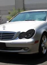 Spec-D Projector Headlights w/ LED Bar & Turn Signal Lights (Glossy Black Housing/Smoke Lens) Mercedes Benz W203 2001-2007                                     - LHP-BW20301G-TM - Image 10