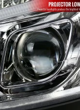 Spec-D Projector Headlights w/ LED Light Bar & Turn Signal Lights (Chrome Housing/Clear Lens) Mercedes Benz W204 2008-2011                                     - LHP-BW20408-TM - Image 3