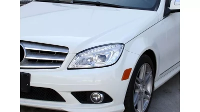 Spec-D Projector Headlights w/ LED Light Bar & LED Turn Signal Lights (Chrome Housing/Clear Lens) Mercedes-Benz W204 C-Class 2008-2011                                     - LHP-BW20408-TM - Image 10