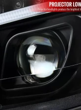 Spec-D Projector Headlights w/ LED Light Bar & Turn Signal Lights (Matte Black Housing/Clear Lens) Mercedes Benz W204 2008-2011                                     - LHP-BW20408JM-TM - Image 3