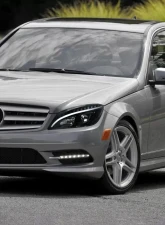 Spec-D Projector Headlights w/ LED Light Bar & Turn Signal Lights (Matte Black Housing/Clear Lens) Mercedes Benz W204 2008-2011                                     - LHP-BW20408JM-TM - Image 10