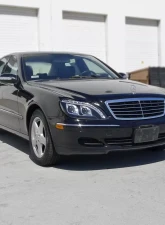 Spec-D Projector Headlights w/ LED Light Strip & Turn Signal Lights (Matte Black Housing/Clear Lens) Mercedes-Benz W220 S-Class 1998-2006                                     - LHP-BW22000JM-TM - Image 3