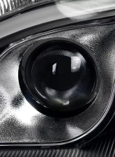 Spec-D Projector Headlights w/ LED Light Strip & Turn Signal Lights (Matte Black Housing/Clear Lens) Mercedes-Benz W220 S-Class 1998-2006                                     - LHP-BW22000JM-TM - Image 5