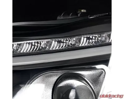 Spec-D Projector Headlights w/ LED Light Strip & Turn Signal Lights (Matte Black Housing/Clear Lens) Mercedes-Benz W220 S-Class 1998-2006 - LHP-BW22000JM-TM