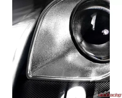 Spec-D Projector Headlights w/ LED Light Strip & Turn Signal Lights (Matte Black Housing/Clear Lens) Mercedes-Benz W220 S-Class 1998-2006 - LHP-BW22000JM-TM