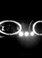 Spec-D Dual Halo Projector Headlights (Matte Black Housing/Clear Lens) Chevrolet | GMC 1988-1999                                     - LHP-C1088JM-RS - Image 2