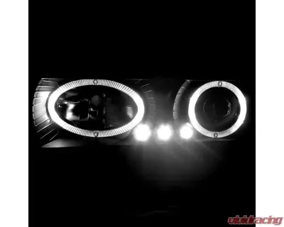 Spec-D Dual Halo Projector Headlights (Matte Black Housing/Clear Lens) Chevrolet | GMC 1988-1999 - LHP-C1088JM-RS