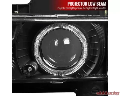 Spec-D Dual Halo Projector Headlights (Matte Black Housing/Clear Lens) Chevrolet | GMC 1988-1999 - LHP-C1088JM-RS