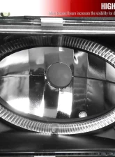 Spec-D Dual Halo Projector Headlights (Matte Black Housing/Clear Lens) Chevrolet | GMC 1988-1999                                     - LHP-C1088JM-RS - Image 5