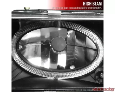 Spec-D Dual Halo Projector Headlights (Matte Black Housing/Clear Lens) Chevrolet | GMC 1988-1999 - LHP-C1088JM-RS