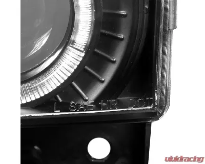 Spec-D Dual Halo Projector Headlights (Matte Black Housing/Clear Lens) Chevrolet | GMC 1988-1999 - LHP-C1088JM-RS