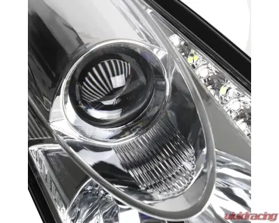 Spec-D Projector Headlights w/ SMD LED Light Strip (Chrome Housing/Clear Lens) Toyota Celica 2000-2005 - LHP-CEL00-RS