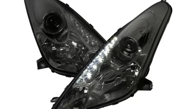 Spec-D Projector Headlights w/ SMD LED Light Strip (Chrome Housing/Smoked Lens) Toyota Celica 2000-2005                                     - LHP-CEL00G-RS - Image 7