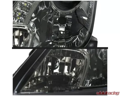 Spec-D Projector Headlights w/ SMD LED Light Strip (Chrome Housing/Smoked Lens) Toyota Celica 2000-2005 - LHP-CEL00G-RS