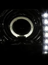 Spec-D Halo Projector Headlights w/ SMD LED Light Strip (Chrome Housing/Smoked Lens) Jeep Cherokee 1997-2001                                     - LHP-CHKE97G-RS - Image 2