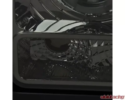 Spec-D Halo Projector Headlights w/ SMD LED Light Strip (Chrome Housing/Smoked Lens) Jeep Cherokee 1997-2001 - LHP-CHKE97G-RS