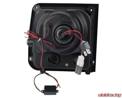 Spec-D Halo Projector Headlights w/ SMD LED Light Strip (Chrome Housing/Smoked Lens) Jeep Cherokee 1997-2001 - LHP-CHKE97G-RS