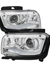 Spec-D LED Bar Projector Headlights (Chrome Housing/Clear Lens) Chevrolet Camaro 2010-2013                                     - LHP-CMR10-TM - Image 10