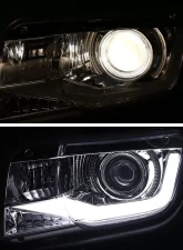 Spec-D LED Bar Projector Headlights (Chrome Housing/Clear Lens) Chevrolet Camaro 2010-2013                                     - LHP-CMR10-TM - Image 2