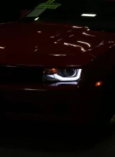 Spec-D LED Bar Projector Headlights (Chrome Housing/Clear Lens) Chevrolet Camaro 2010-2013                                     - LHP-CMR10-TM - Image 4