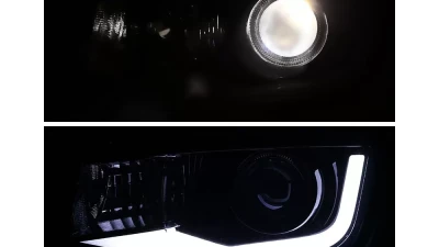 Spec-D LED Bar Projector Headlights (Glossy Black Housing/Smoked Lens) Chevrolet Camaro 2010-2013                                     - LHP-CMR10G-TM - Image 2