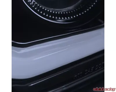 Spec-D LED Bar Projector Headlights (Glossy Black Housing/Smoked Lens) Chevrolet Camaro 2010-2013 - LHP-CMR10G-TM