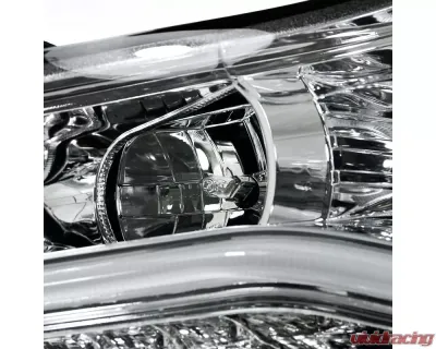 Spec-D Halo Projector Headlights w/ LED Light Bar & LED Turn Signal Lights (Chrome Housing/Clear Lens) Chevrolet Cruze 2011-2016 - LHP-CRU11-TM