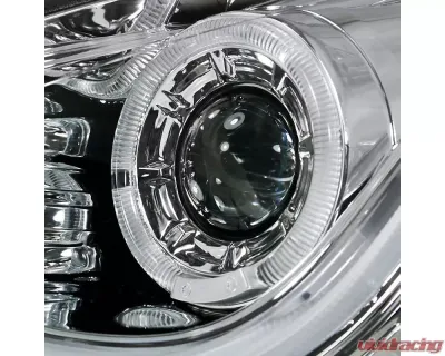 Spec-D Halo Projector Headlights w/ LED Light Bar & LED Turn Signal Lights (Chrome Housing/Clear Lens) Chevrolet Cruze 2011-2016 - LHP-CRU11-TM