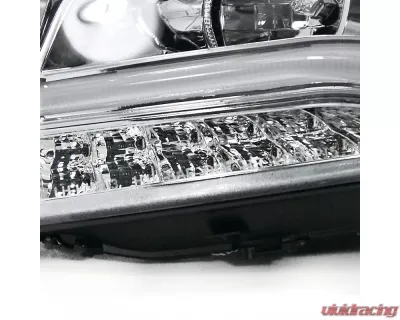 Spec-D Halo Projector Headlights w/ LED Light Bar & LED Turn Signal Lights (Chrome Housing/Clear Lens) Chevrolet Cruze 2011-2016 - LHP-CRU11-TM