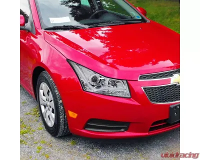 Spec-D Halo Projector Headlights w/ LED Light Bar & LED Turn Signal Lights (Chrome Housing/Clear Lens) Chevrolet Cruze 2011-2016 - LHP-CRU11-TM