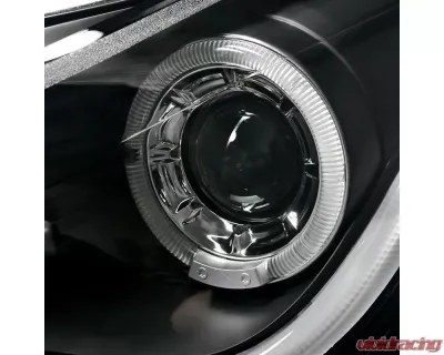 Spec-D Halo Projector Headlights w/ LED Light Bar & LED Turn Signal Lights (Matte Black Housing/Clear Lens) Chevrolet Cruze 2011-2016 - LHP-CRU11JM-TM