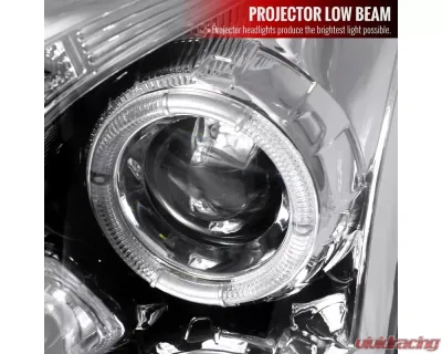 Spec-D Halo Projector Headlights w/ SMD LED Light Strip (Chrome Housing/Clear Lens) Cadillac CTS 2003-2007 - LHP-CTS03-RS