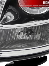 Spec-D Halo Projector Headlights w/ SMD LED Light Strip (Chrome Housing/Clear Lens) Cadillac CTS 2003-2007                                     - LHP-CTS03-RS - Image 4