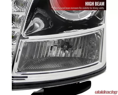 Spec-D Halo Projector Headlights w/ SMD LED Light Strip (Chrome Housing/Clear Lens) Cadillac CTS 2003-2007 - LHP-CTS03-RS