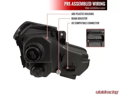 Spec-D Halo Projector Headlights w/ SMD LED Light Strip (Chrome Housing/Clear Lens) Cadillac CTS 2003-2007 - LHP-CTS03-RS