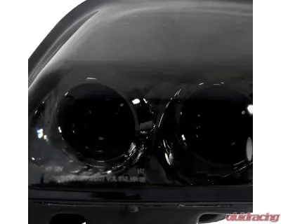 Spec-D H7 Projector Headlights (Chrome Housing/Smoked Lens) Chevrolet Corvette C5 1997-2004 - LHP-CVET97G-RS