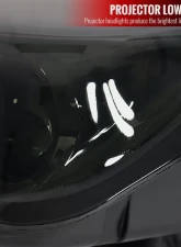 Spec-D H7 Projector Headlights (Chrome Housing/Smoked Lens) Chevrolet Corvette C5 1997-2004                                     - LHP-CVET97G-RS - Image 3