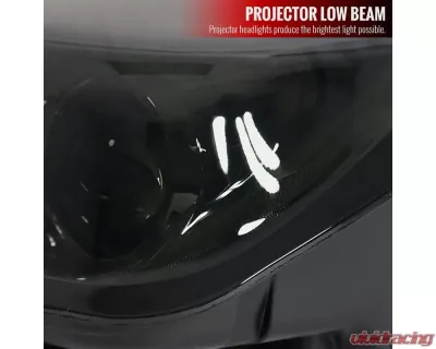 Spec-D H7 Projector Headlights (Chrome Housing/Smoked Lens) Chevrolet Corvette C5 1997-2004 - LHP-CVET97G-RS