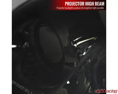 Spec-D H7 Projector Headlights (Chrome Housing/Smoked Lens) Chevrolet Corvette C5 1997-2004 - LHP-CVET97G-RS