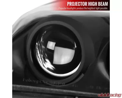 Spec-D H7 Projector Headlights (Matte Black Housing/Clear Lens) Chevrolet Corvette C5 1997-2004 - LHP-CVET97JM-RS